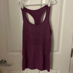 Lululemon swiftly tech tank, pink/maroon, size 4